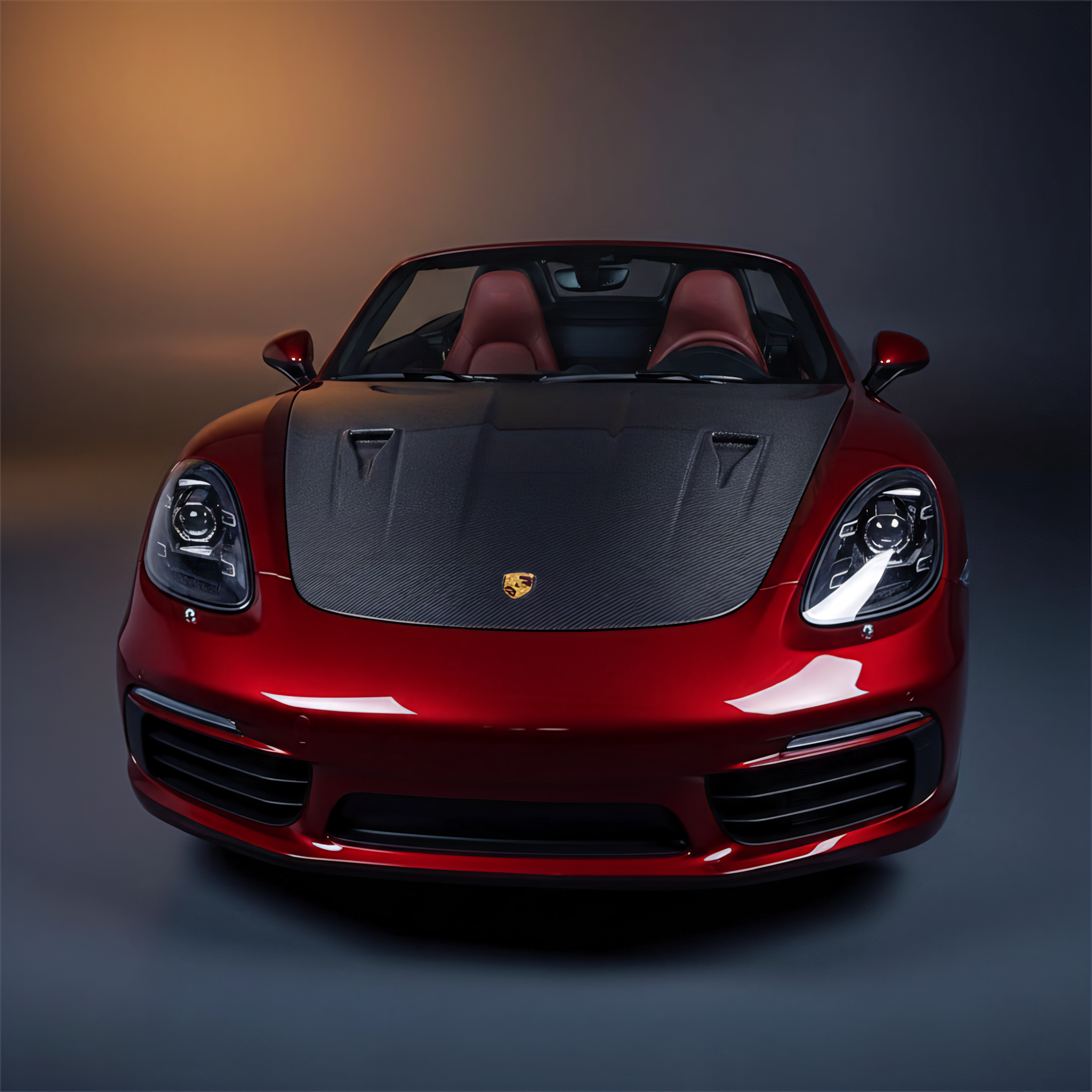 Porsche 718 982 Cayman / Boxster Hood - Carbon Fiber / Forged Carbon / FRP