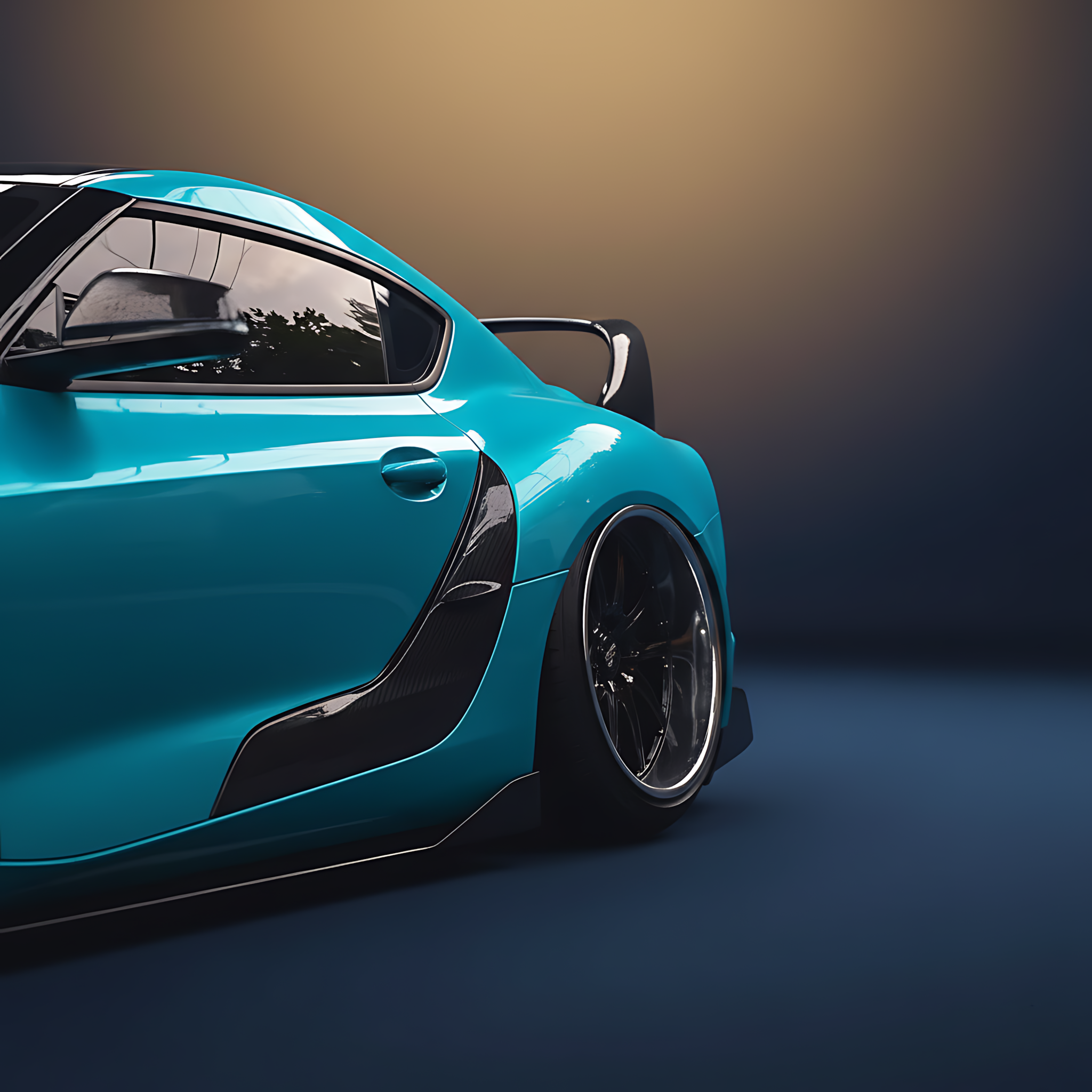 Toyota Supra A90 A91 MK5 Side Panel Door Trim — Carbon Fiber / Forged Carbon / FRP