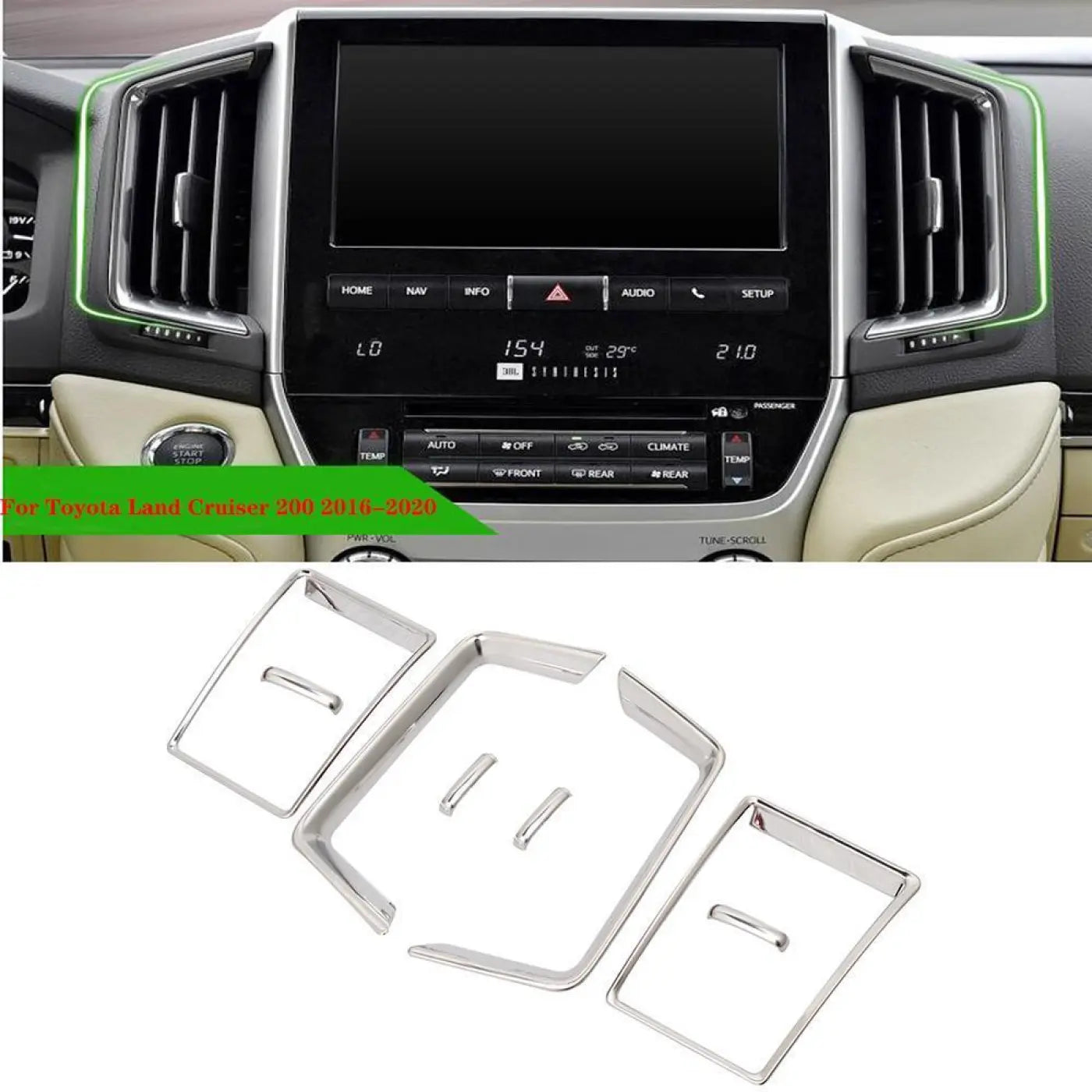 Ac Outlet Decorative Frame Cover Trim Toyota Land Cruiser 200 Lc200 2016-2020