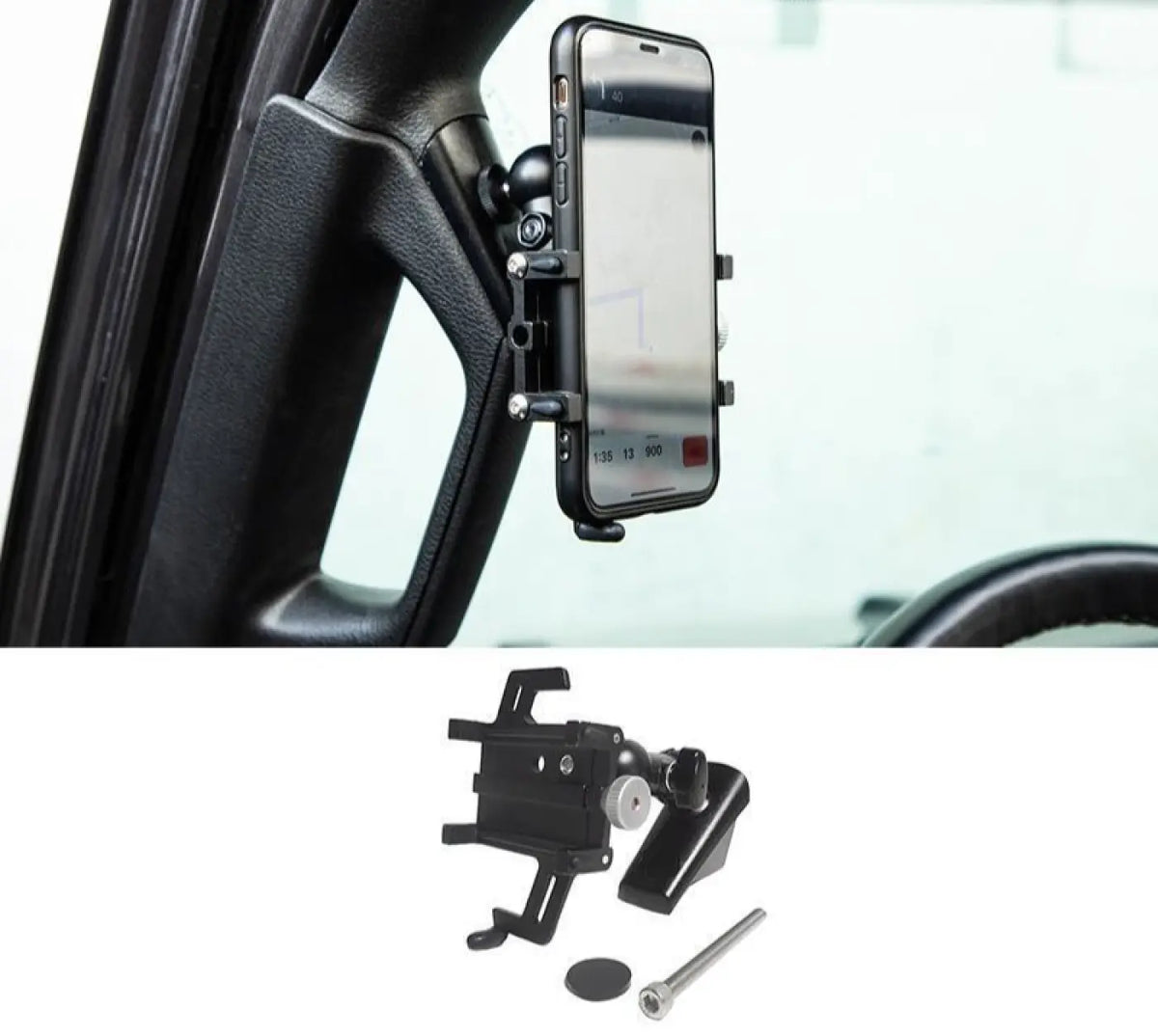 Adjustable Anti-Shake Mobile Phone Holder Jeep Wrangler Jl Gladiator Jt 2018+
