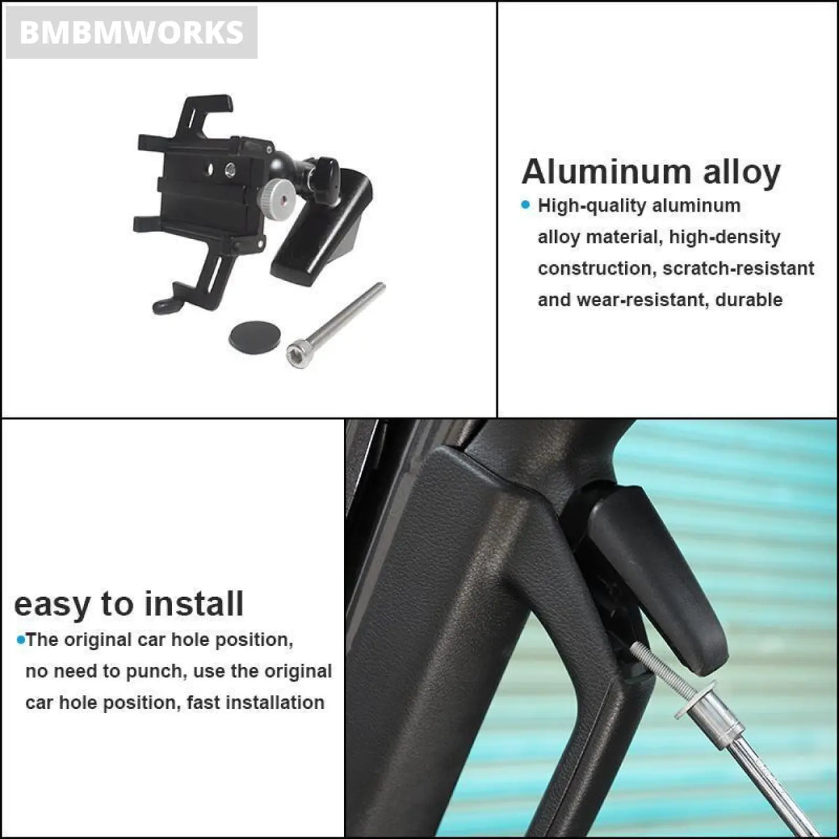 Adjustable Anti-Shake Mobile Phone Holder Jeep Wrangler Jl Gladiator Jt 2018+