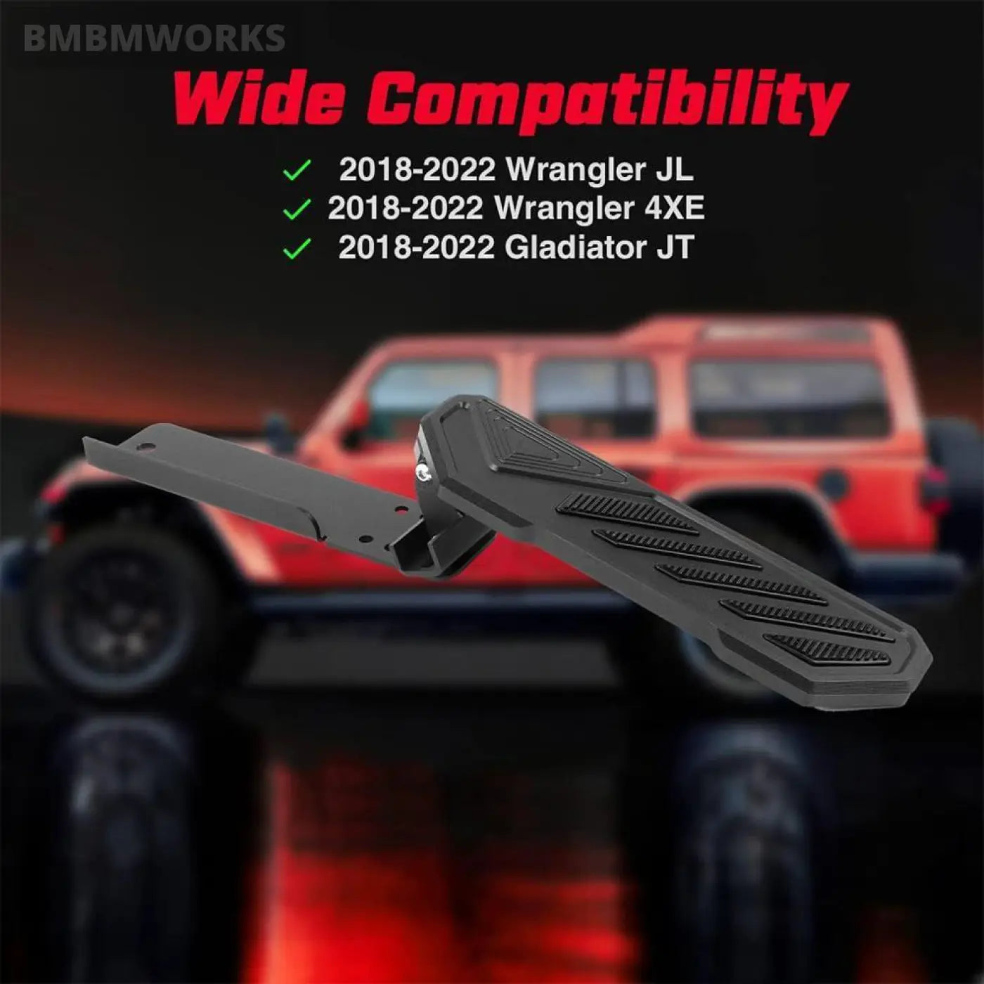 Adjustable Dead Pedal Driver Foot Rest 2018-2022 Jeep Wrangler Jl Jlu 4Xe