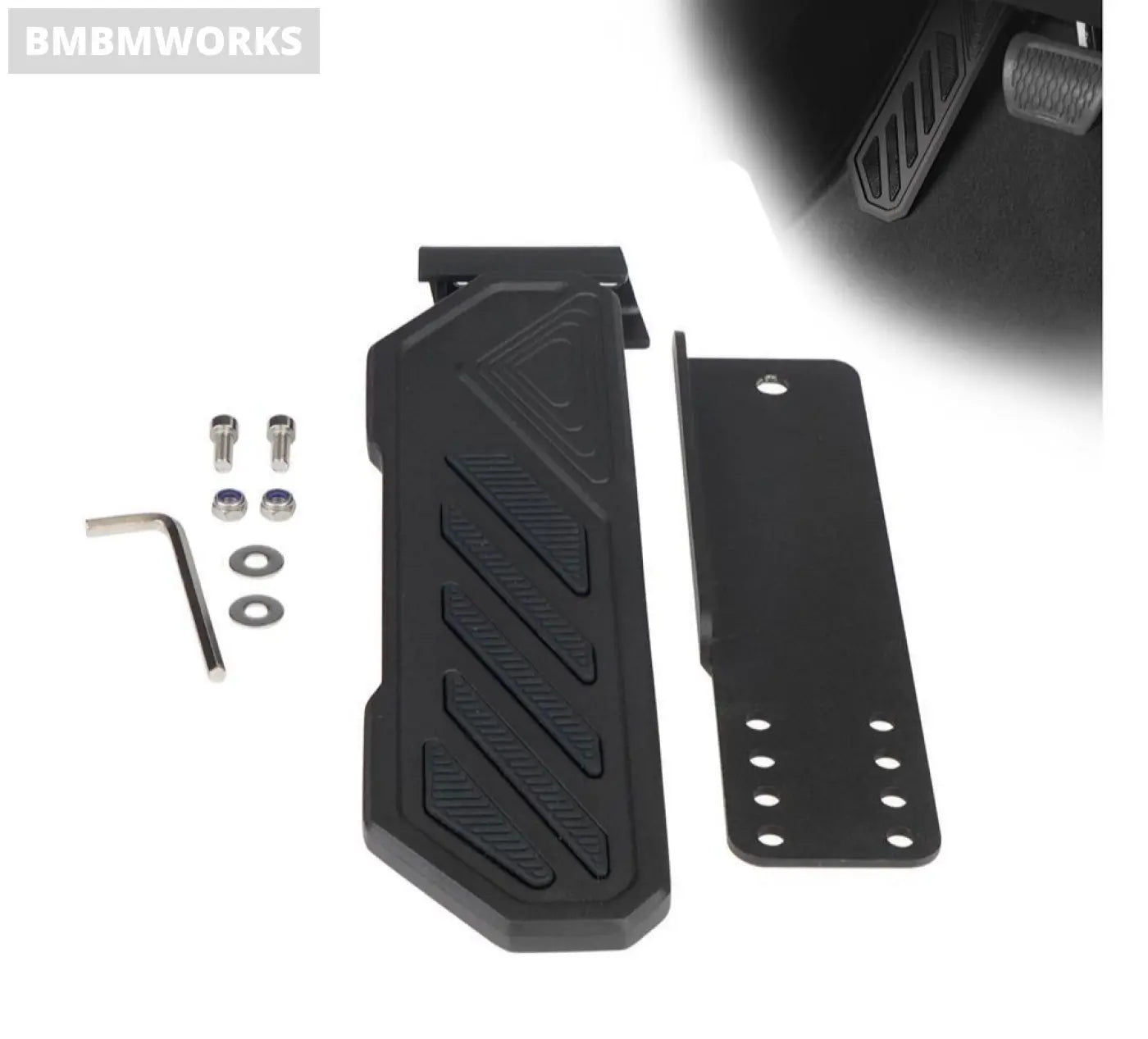 Adjustable Dead Pedal Driver Foot Rest 2018-2022 Jeep Wrangler Jl Jlu 4Xe