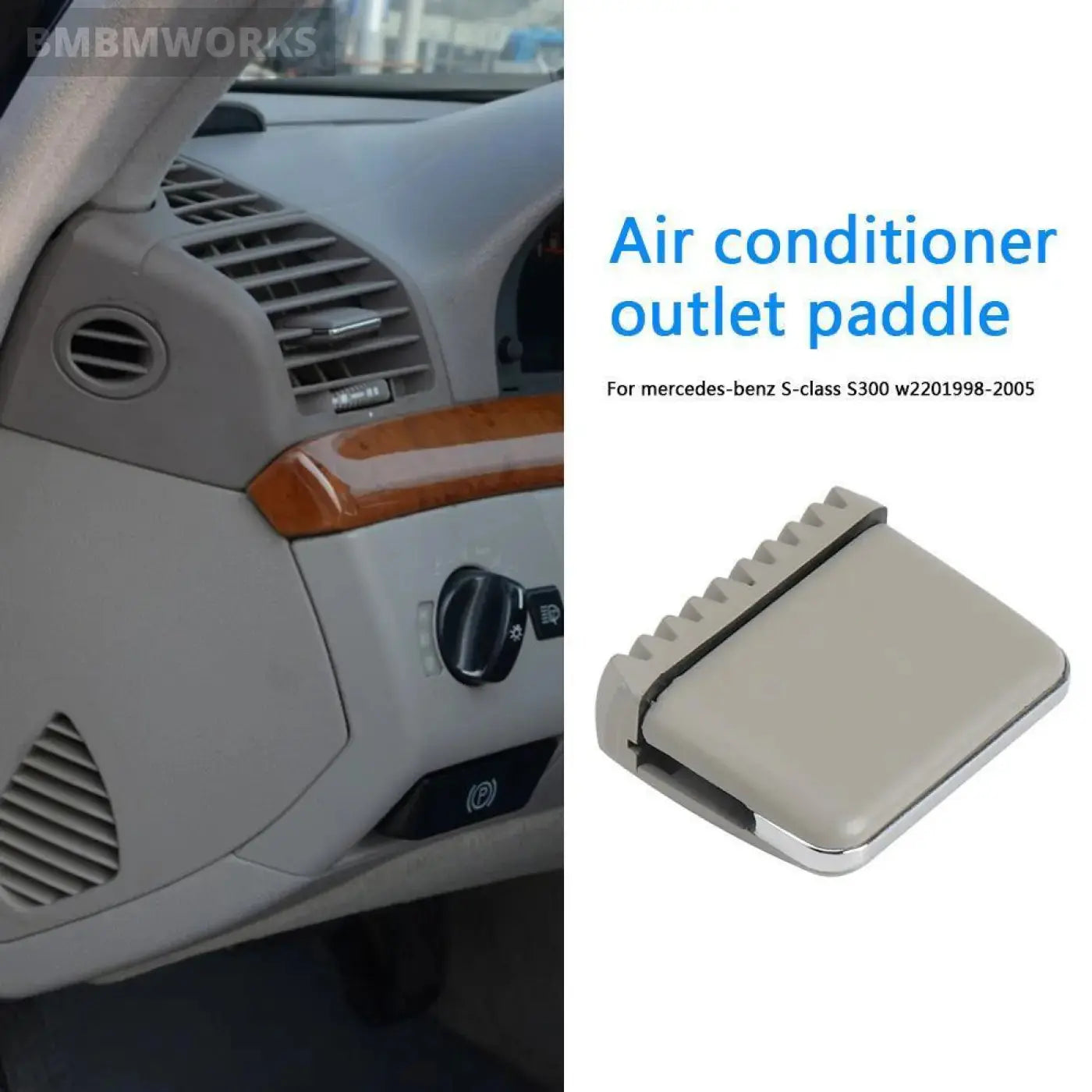 Air Vent Grey Tab Clip Outdoor Car Decoration Left/Right Ac For Mercedes Benz