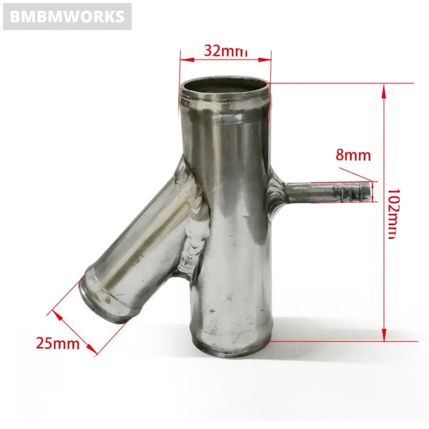 Aluminium Coolant Y Hose Pipe Flange Housing Vw Golf Jetta Passat Audi A3 Tt