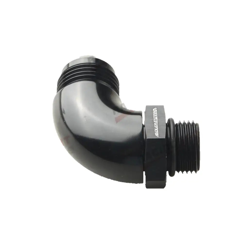 Aluminum Fitting Adapter Black An12 Male To An10 5/8’ Unf 90 Degree