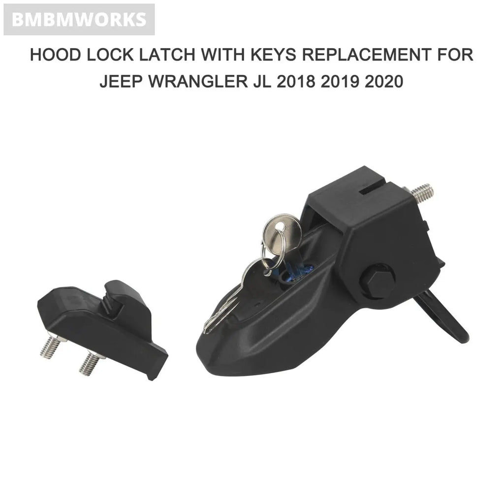 Anti-Theft Hood Catch Lock Kit Accessories Tools Jeep Wrangler Jl 2018 2019 2020