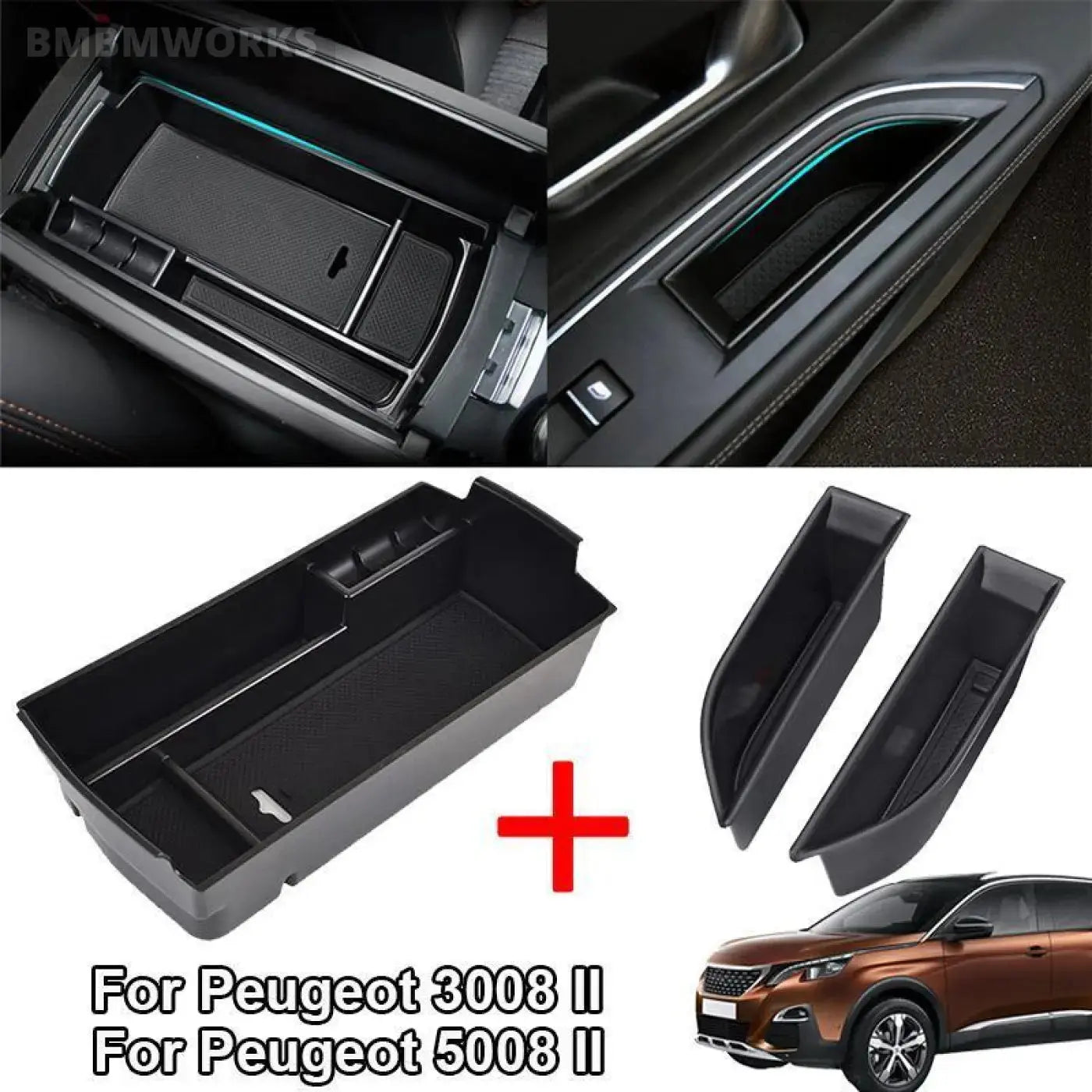 Armrest Box Storage Peugeot 3008 3008Gt 5008 2017 2018 2019 2020