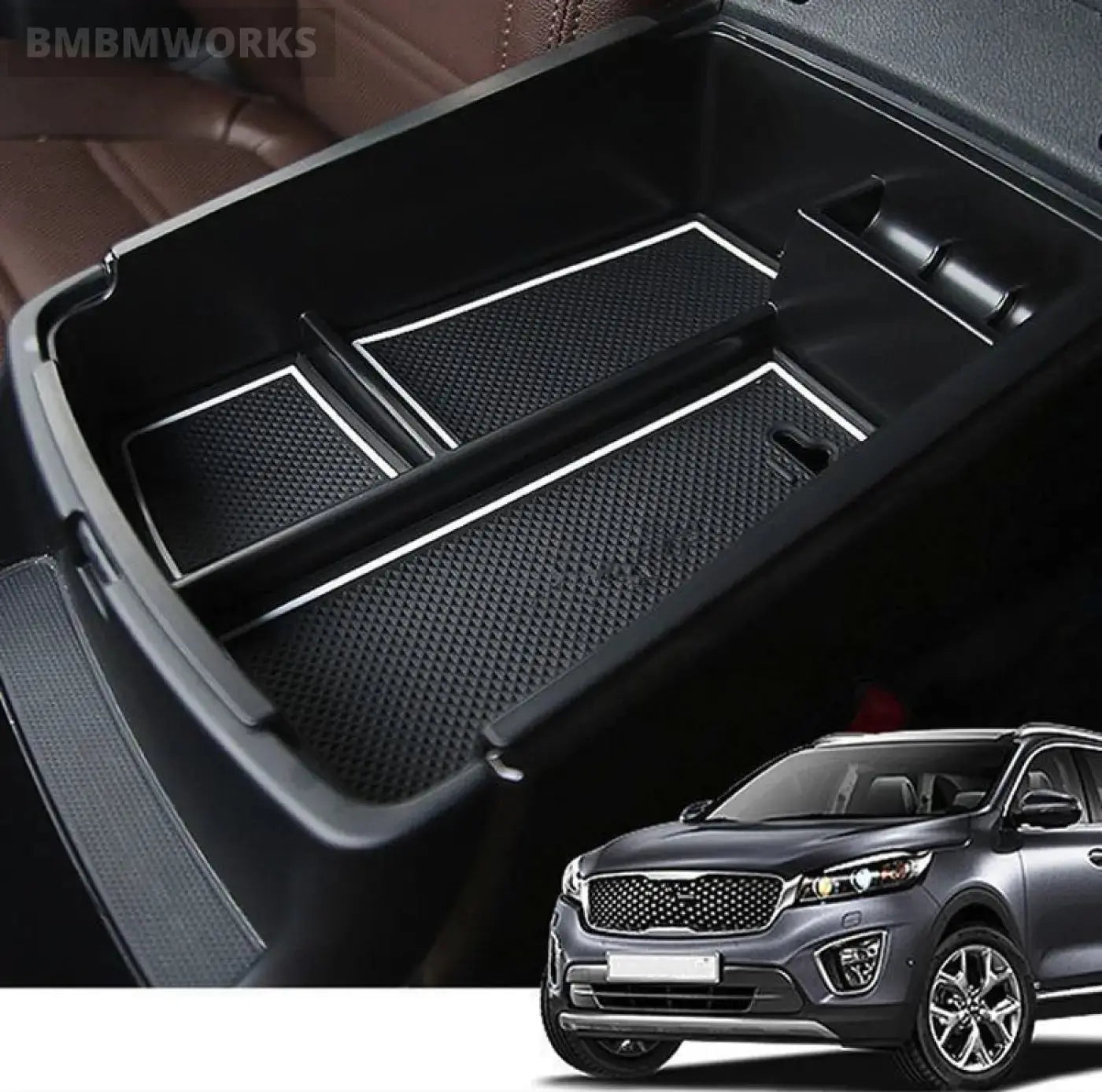 Armrest Storage Box Container Holder Tray Kia Sorento 2015 2016 2017