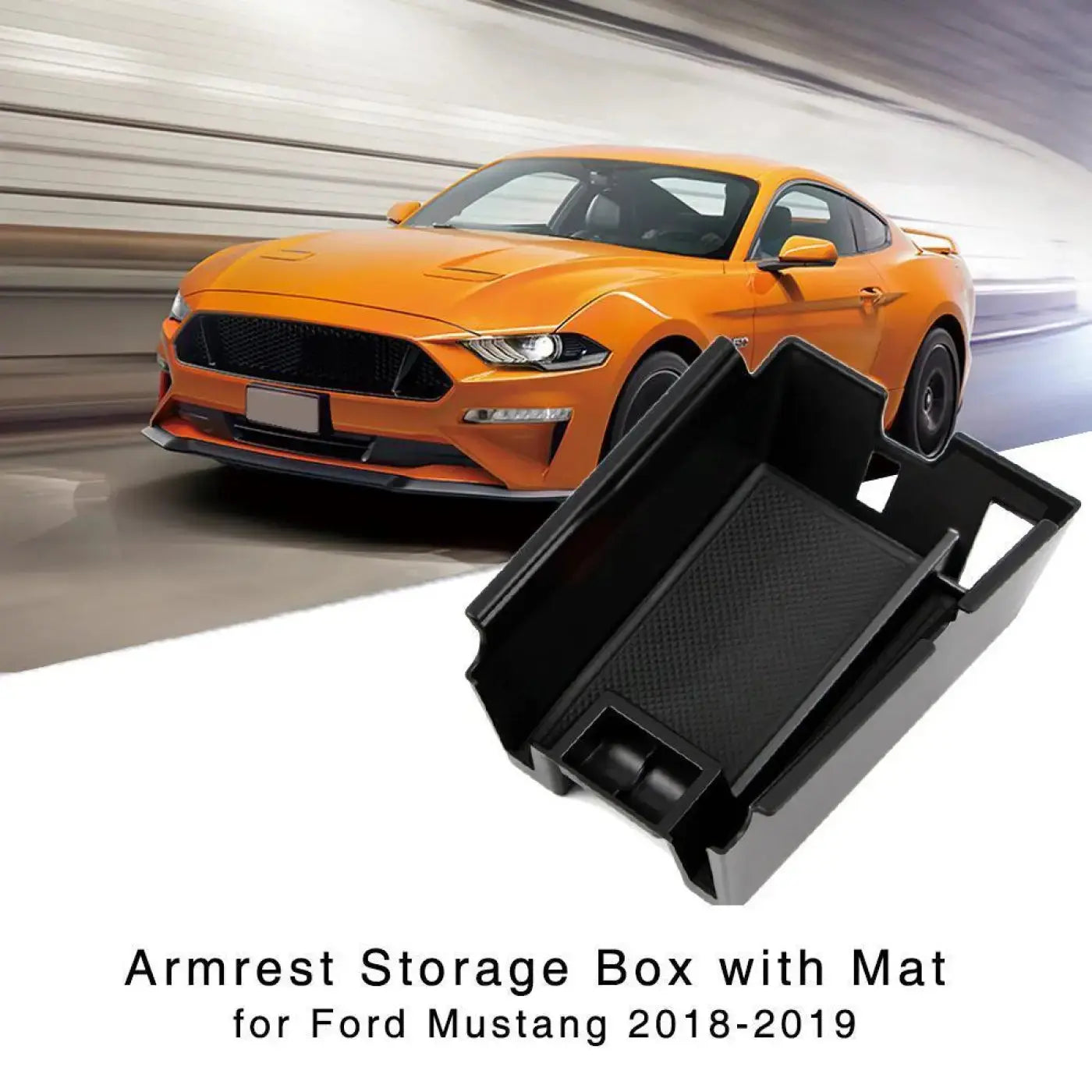 Armrest Storage Box Interior Center Console Organizer Ford Mustang 2018-2019