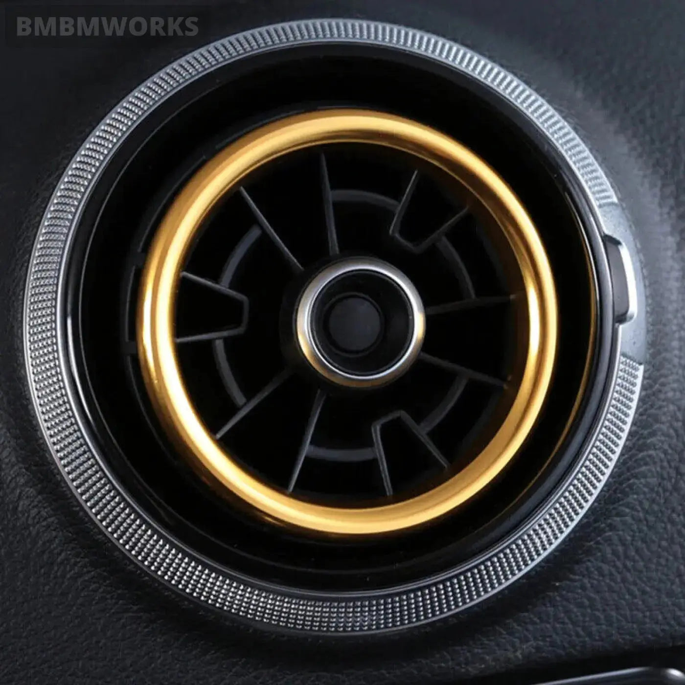 Audi A3 S3 8V Heater Air Vent A/C Ring Trim Surround Yellow 2013-2019 Pack Of 4