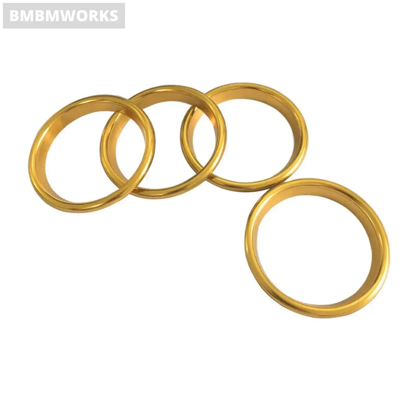 Audi A3 S3 8V Heater Air Vent A/C Ring Trim Surround Yellow 2013-2019 Pack Of 4