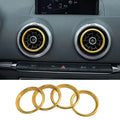 Audi A3 S3 8V Heater Air Vent A/C Ring Trim Surround Yellow 2013-2019 Pack Of 4