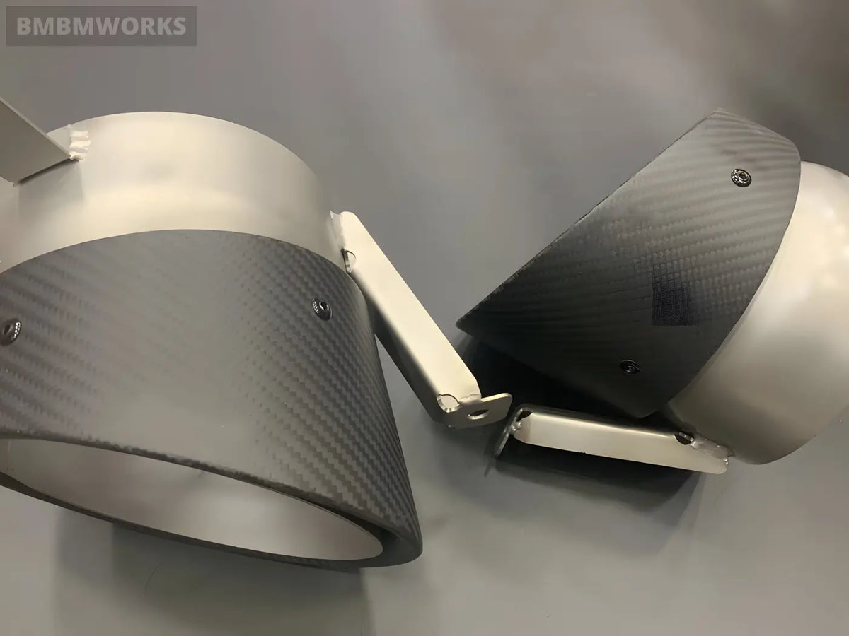 Audi R8 2010-2015 Muffler Exhaust Tips Carbon Metal Outlets Body Kits & Performance 2