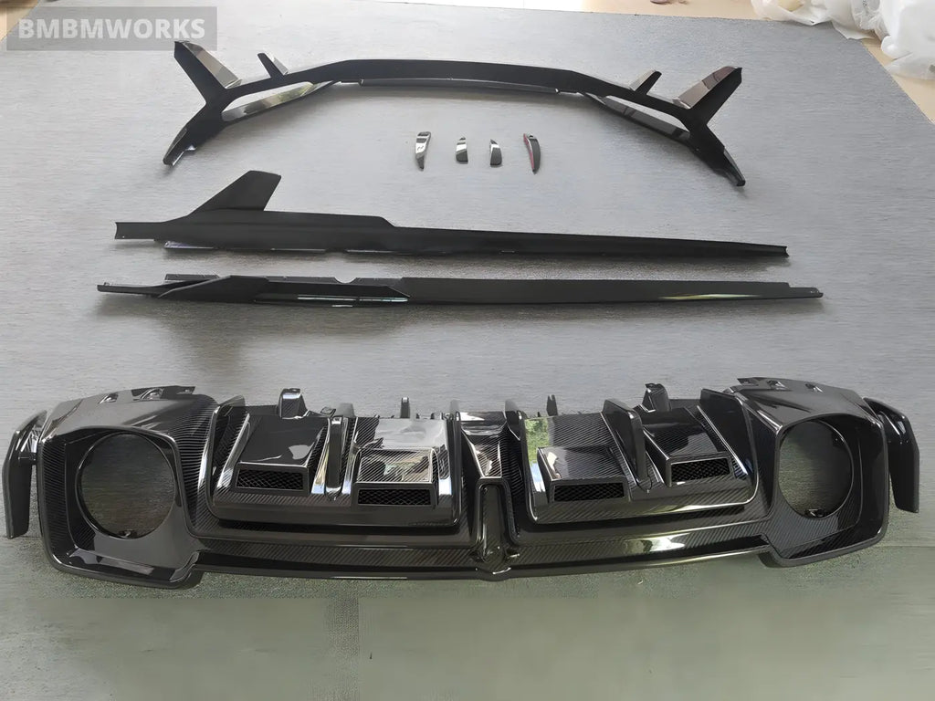 Audi R8 Carbon Fiber Front Bumper Splitter Front Lip Rear Diffuser and Side Skirt Body Kit (2017-2024) Body Kits &