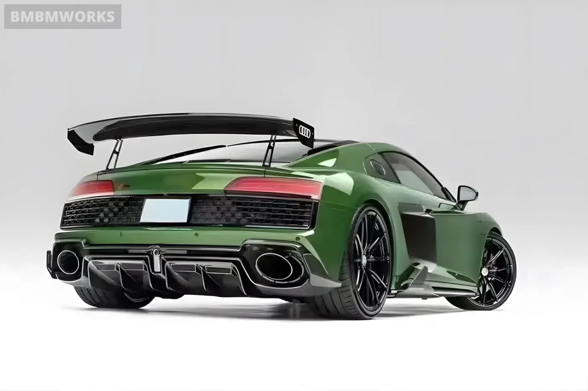 Audi R8 Carbon Fiber Front Lip Mouth Spoiler Body Kit (2017-2024) Body Kits & Performance 4