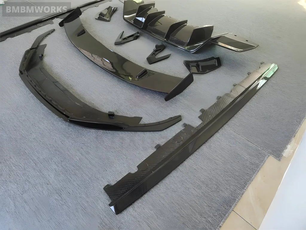 Audi R8 Carbon Fiber Full Body Kit (Front Lip Side Skirts Rear Diffuser Rear Spoiler Front Bumper Air Vents) 2017-2019