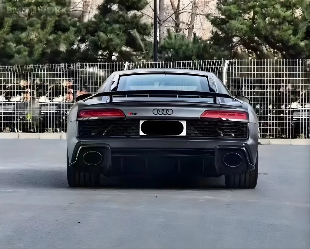 Audi R8 Carbon Fiber Rear Bumper Assembly Body Kit (2016-2021) Body Kits & Performance 4