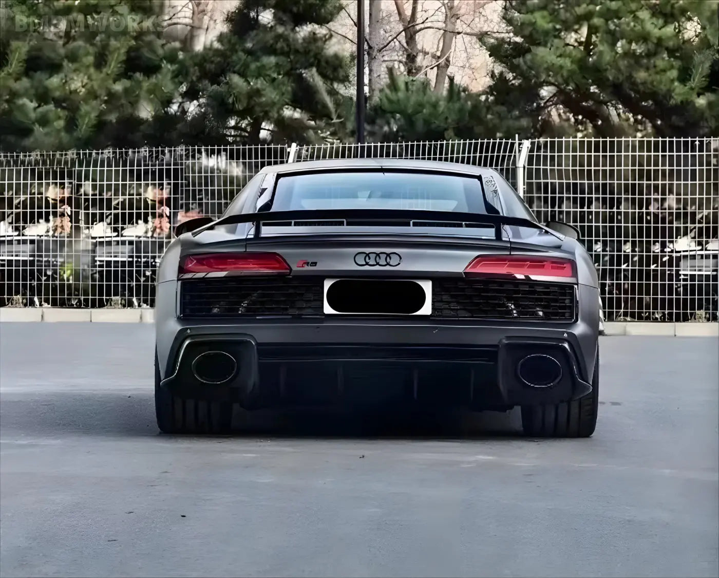 Audi R8 Carbon Fiber Rear Bumper Assembly Body Kit (2016-2021) Body Kits & Performance 4