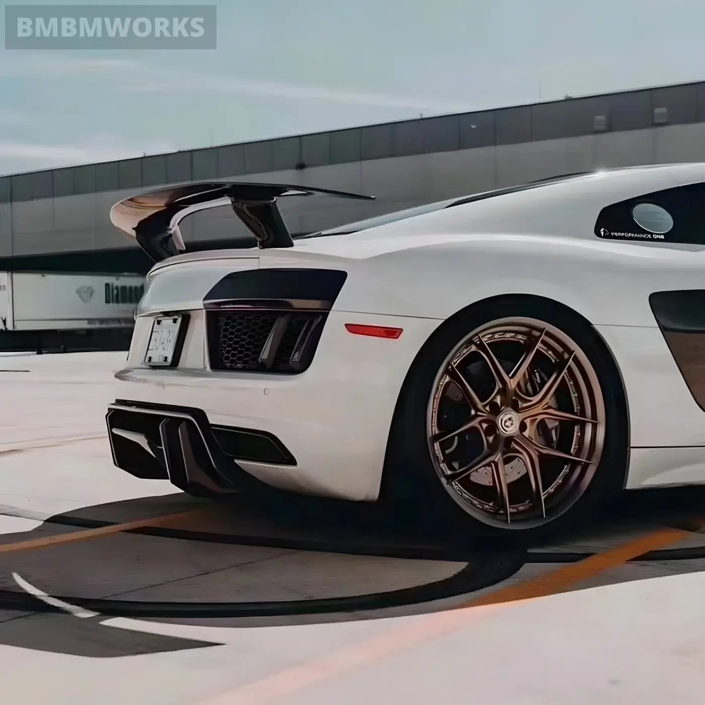 Audi R8 V10 Carbon Fiber Rear Lip Bumper Shovel Diffuser Modification Body Kit (2017-2019) Body Kits & Performance 2