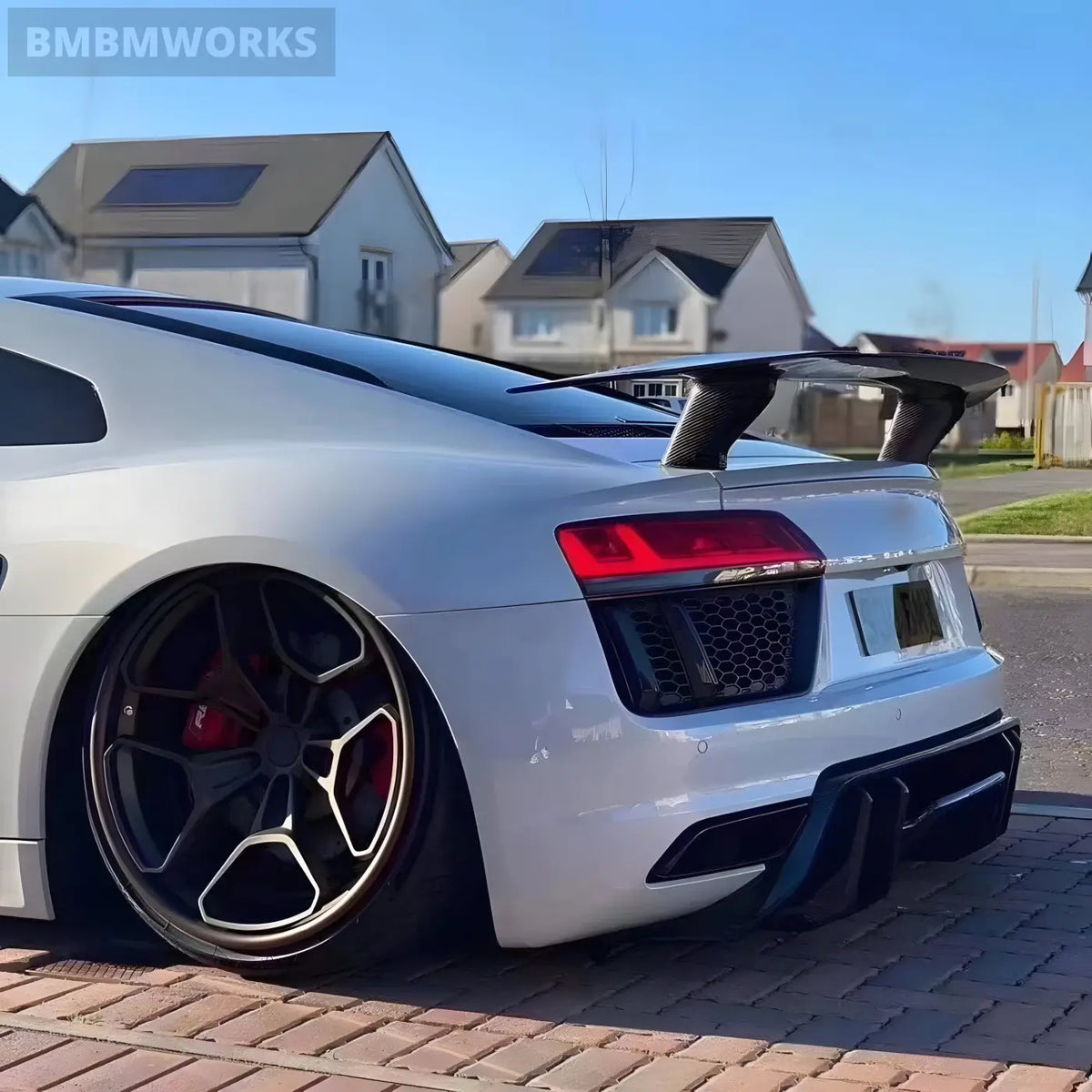 Audi R8 V10 Carbon Fiber Rear Lip Bumper Shovel Diffuser Modification Body Kit (2017-2019) Body Kits & Performance 2