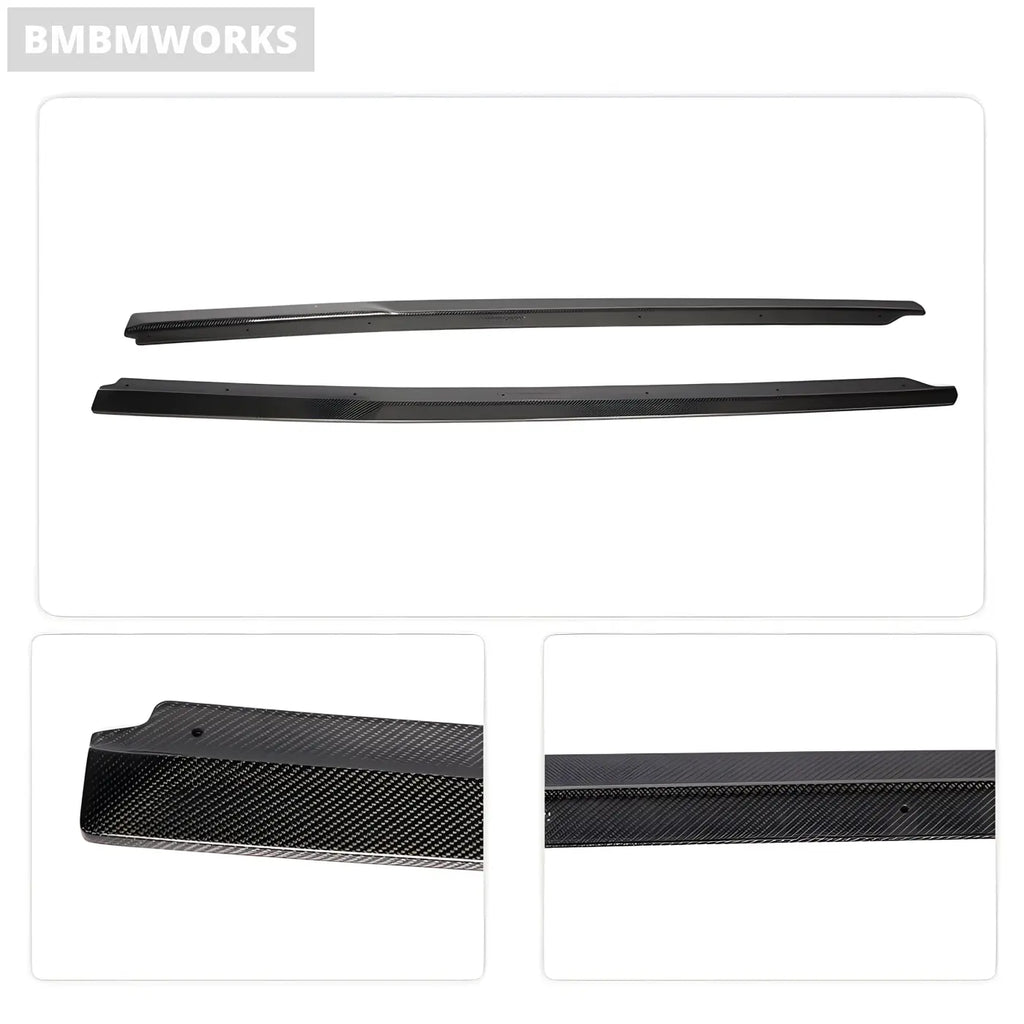 Audi R8 V10 Coupe Carbon Fiber Side Skirts Lip Extensions Body Kit (2016-2018) Body Kits & Performance 4