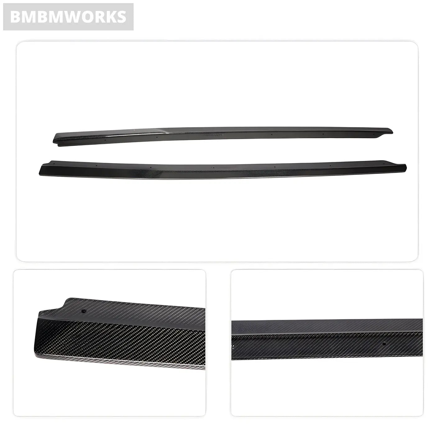 Audi R8 V10 Coupe Carbon Fiber Side Skirts Lip Extensions Body Kit (2016-2018) Body Kits & Performance 4