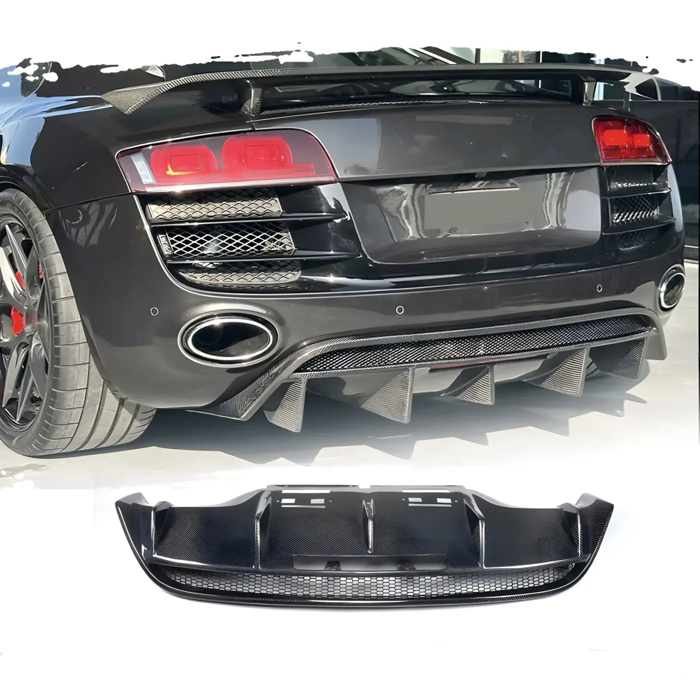 Audi R8 V8/V10 Carbon Fiber Rear Diffuser (2008-2015) Body Kits & Performance 4