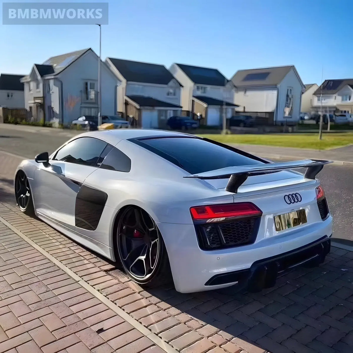 Audi R8 VRS Style Carbon Fiber Rear Bumper Lip Splitter Body Kit (2017-2019) Body Kits & Performance 2