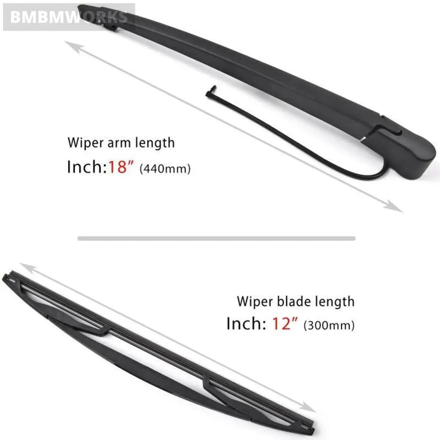 Back Windshield Wiper Arm Blade Set Cadillac Escalade Gmc Yukon Chevy Tahoe 7-13