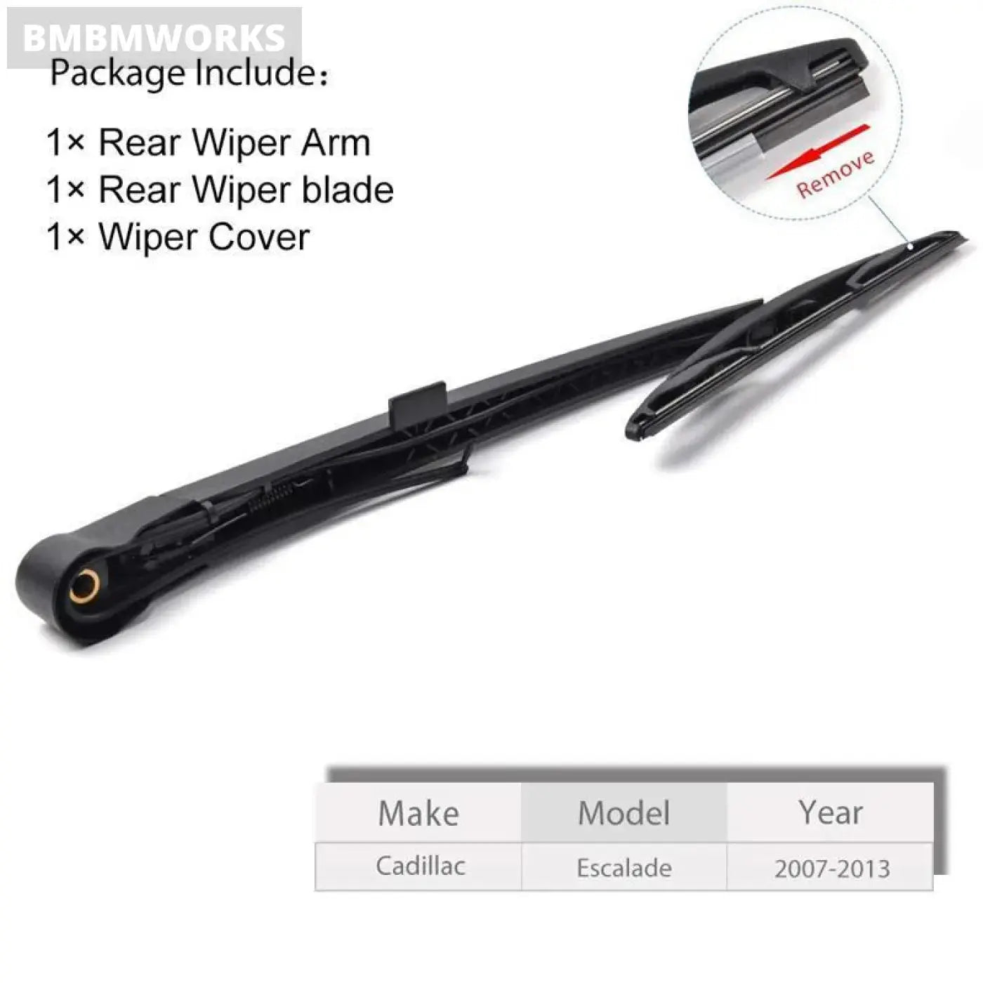 Back Windshield Wiper Arm Blade Set Cadillac Escalade Gmc Yukon Chevy Tahoe 7-13
