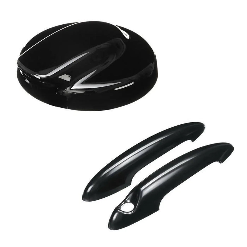 Black Door Handle Cover & Fuel Tank Cap Cooper S R50 R53 R56 Bmw