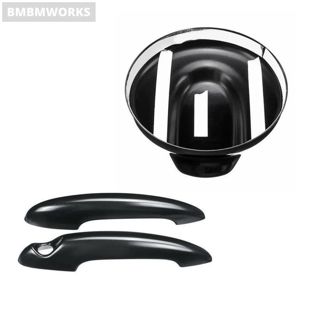 Black Door Handle Cover & Fuel Tank Cap Cooper S R50 R53 R56 Bmw