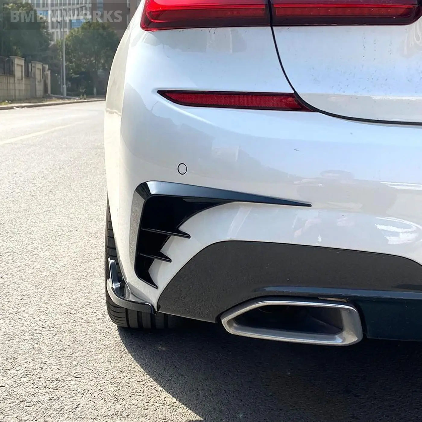 Black Rear Bumper Air Vent Trim Cover M Performance Side Splitter Bmw 3 G20