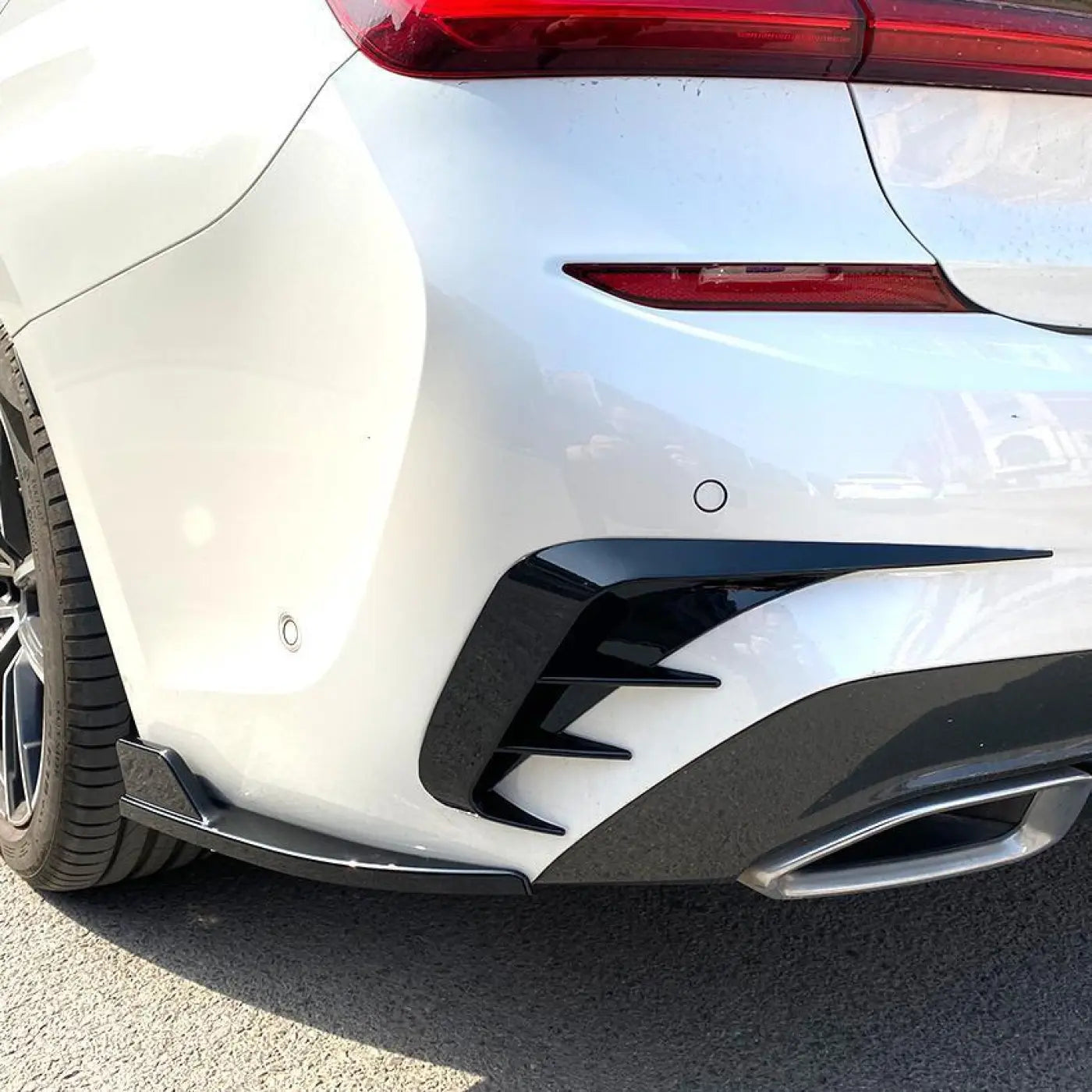 Black Rear Bumper Air Vent Trim Cover M Performance Side Splitter Bmw 3 G20