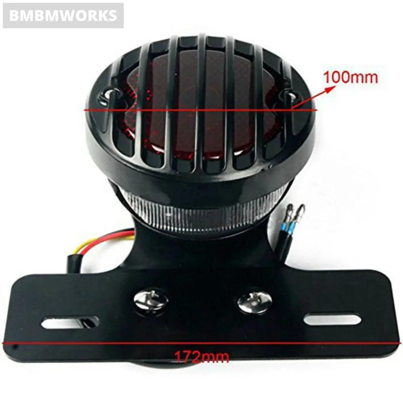 Black Round Metal Tail Brake Light Aprilia Harley Bobber Chopper Custom