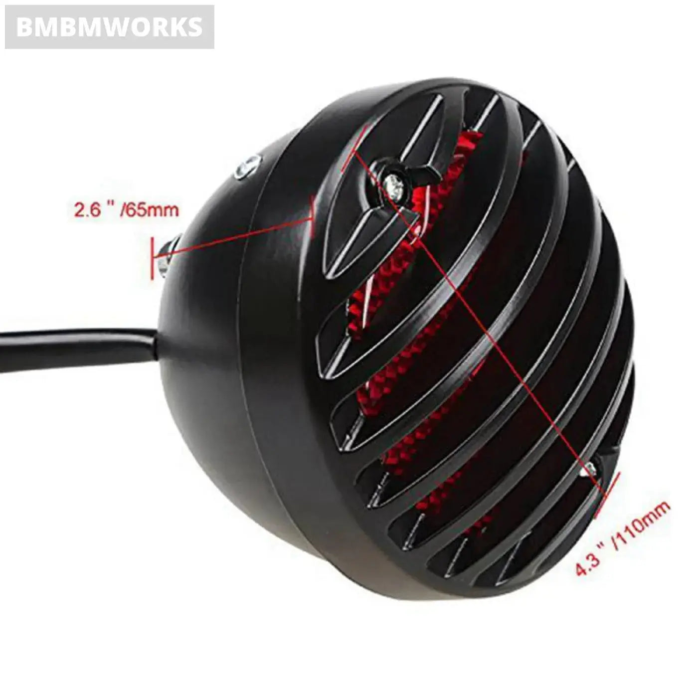 Black Round Metal Tail Brake Light Aprilia Harley Bobber Chopper Custom