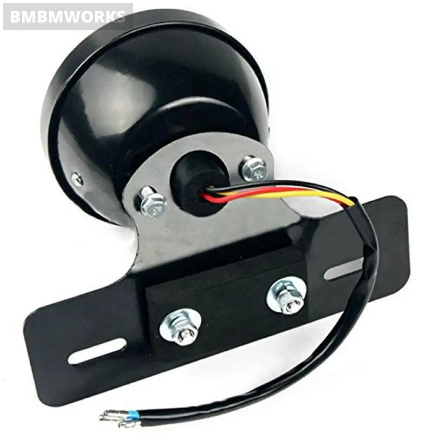 Black Round Metal Tail Brake Light Aprilia Harley Bobber Chopper Custom