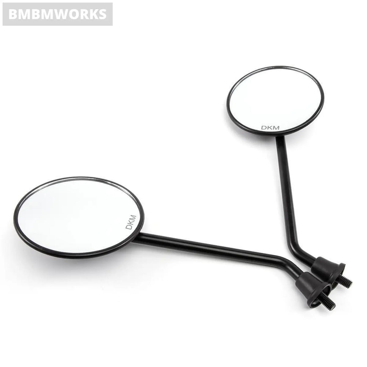 Black Round Motorcycle Rearview Mirrors 10Mm Sym Kymco Vespa Motorbikes Scooter