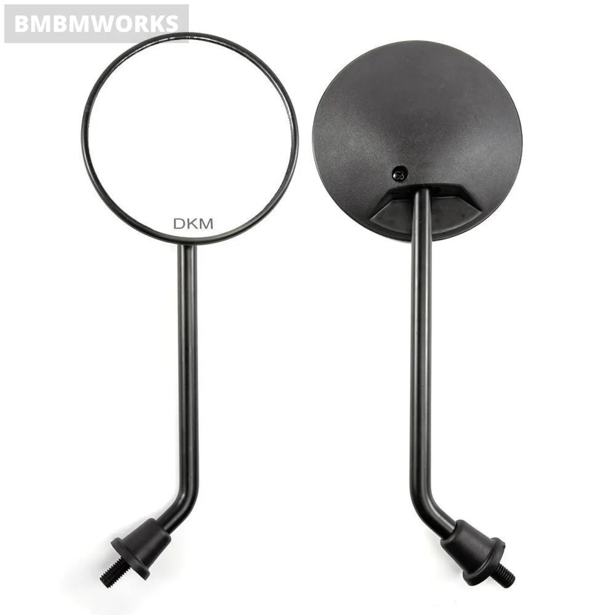 Black Round Motorcycle Rearview Mirrors 10Mm Sym Kymco Vespa Motorbikes Scooter