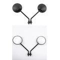 Black Round Motorcycle Rearview Mirrors 10Mm Sym Kymco Vespa Motorbikes Scooter