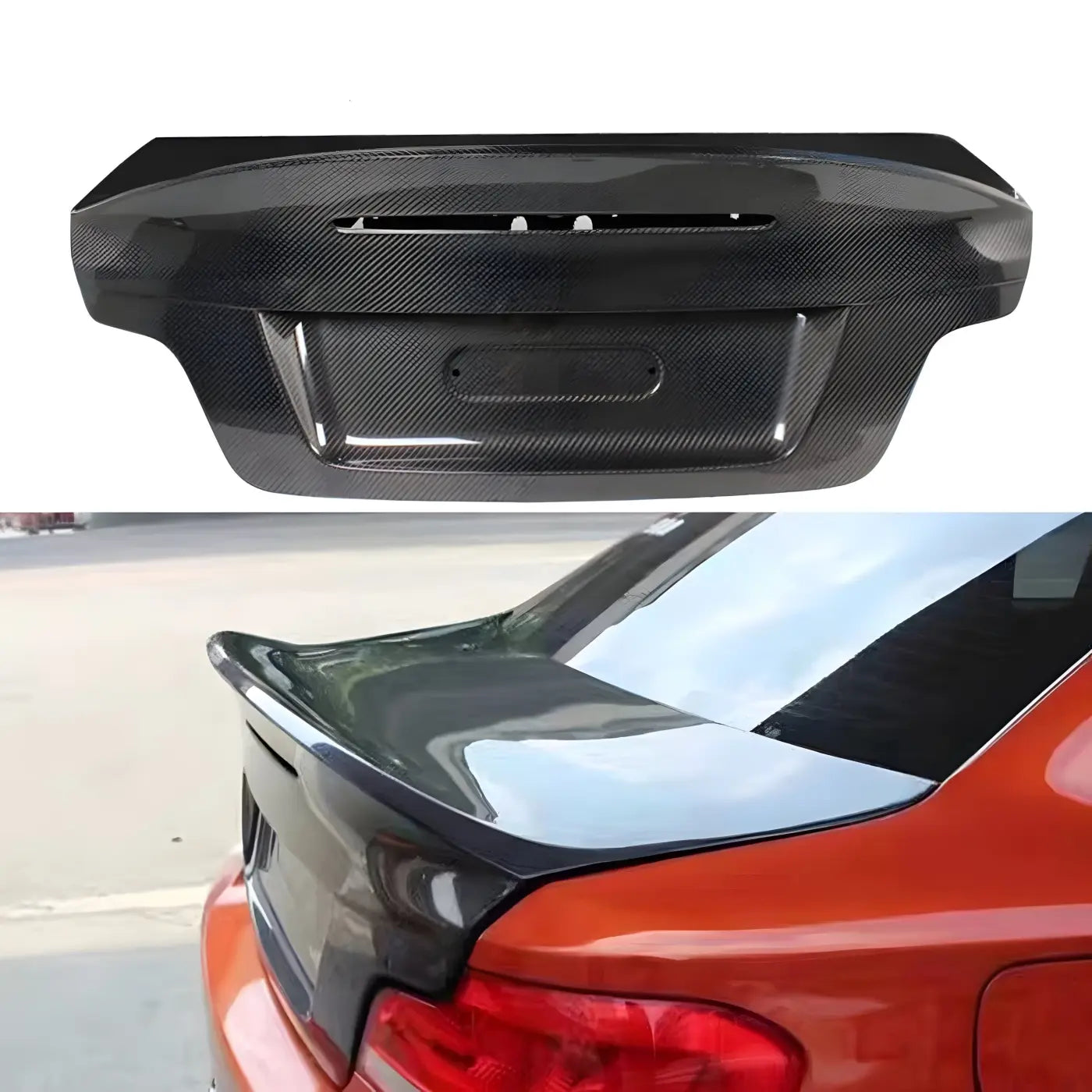 BMW 1 Series E82 M Coupe Carbon Fiber Rear Trunk Boot Cover Wing Lip (2008-2013) Body Kits & Performance 4