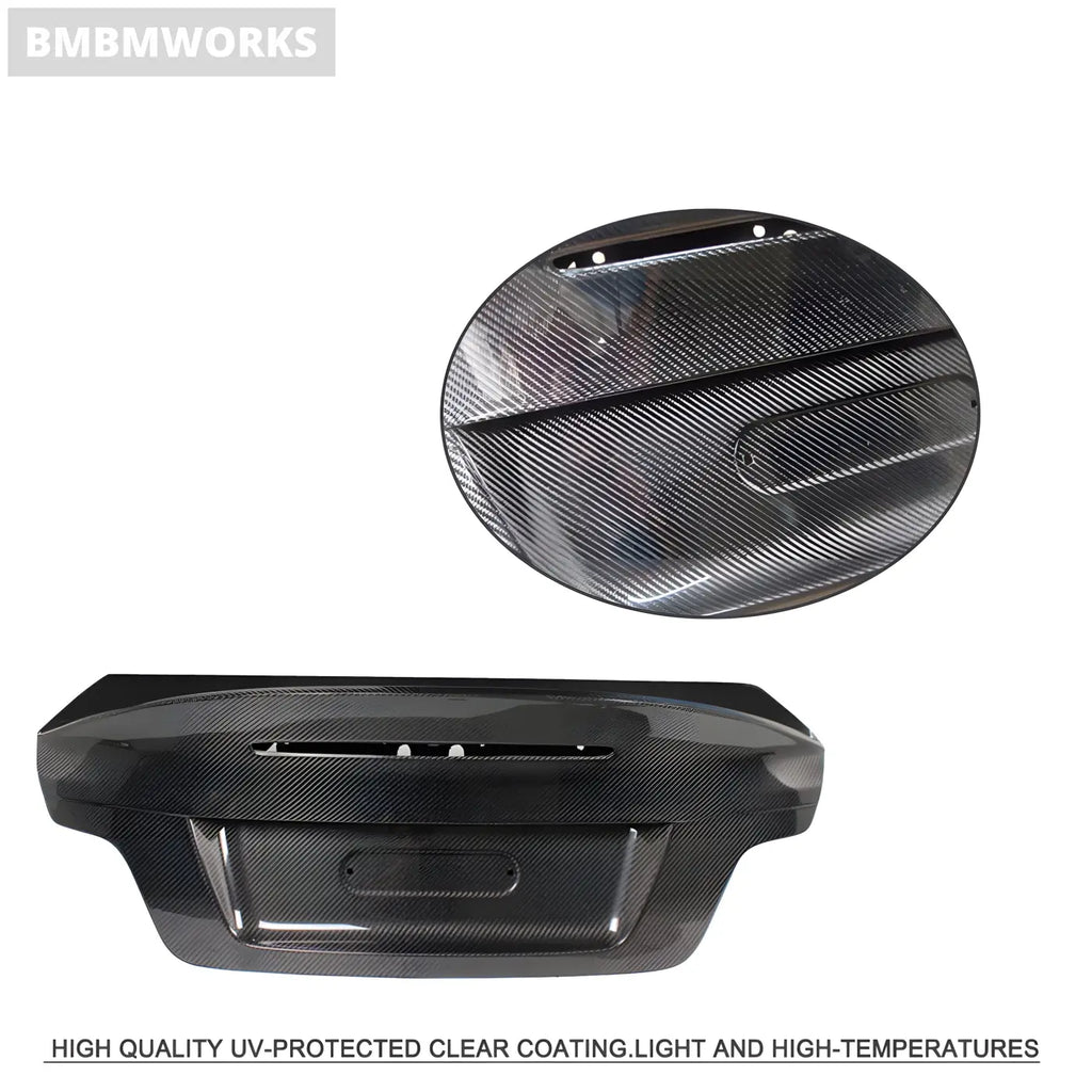 BMW 1 Series E82 M Coupe Carbon Fiber Rear Trunk Boot Cover Wing Lip (2008-2013) Body Kits & Performance 4
