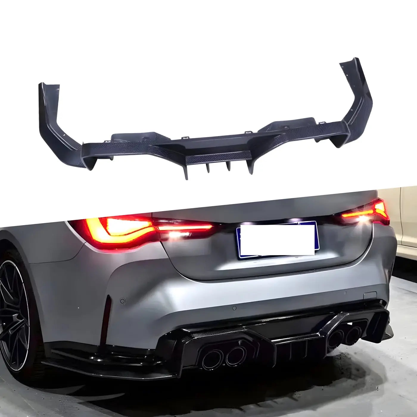 BMW 3 & 4 Series G80 M3 / G82-G83 M4 Carbon Fiber Rear Bumper Lip Diffuser (2020 + ) Body Kits & Performance 4
