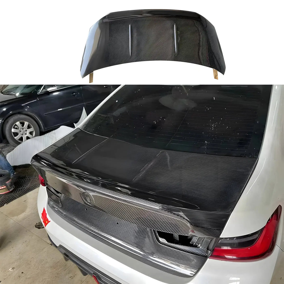 BMW 3 Series G20 Carbon Fiber Rear Trunk Cover (2019-2022) Body Kits & Performance 2