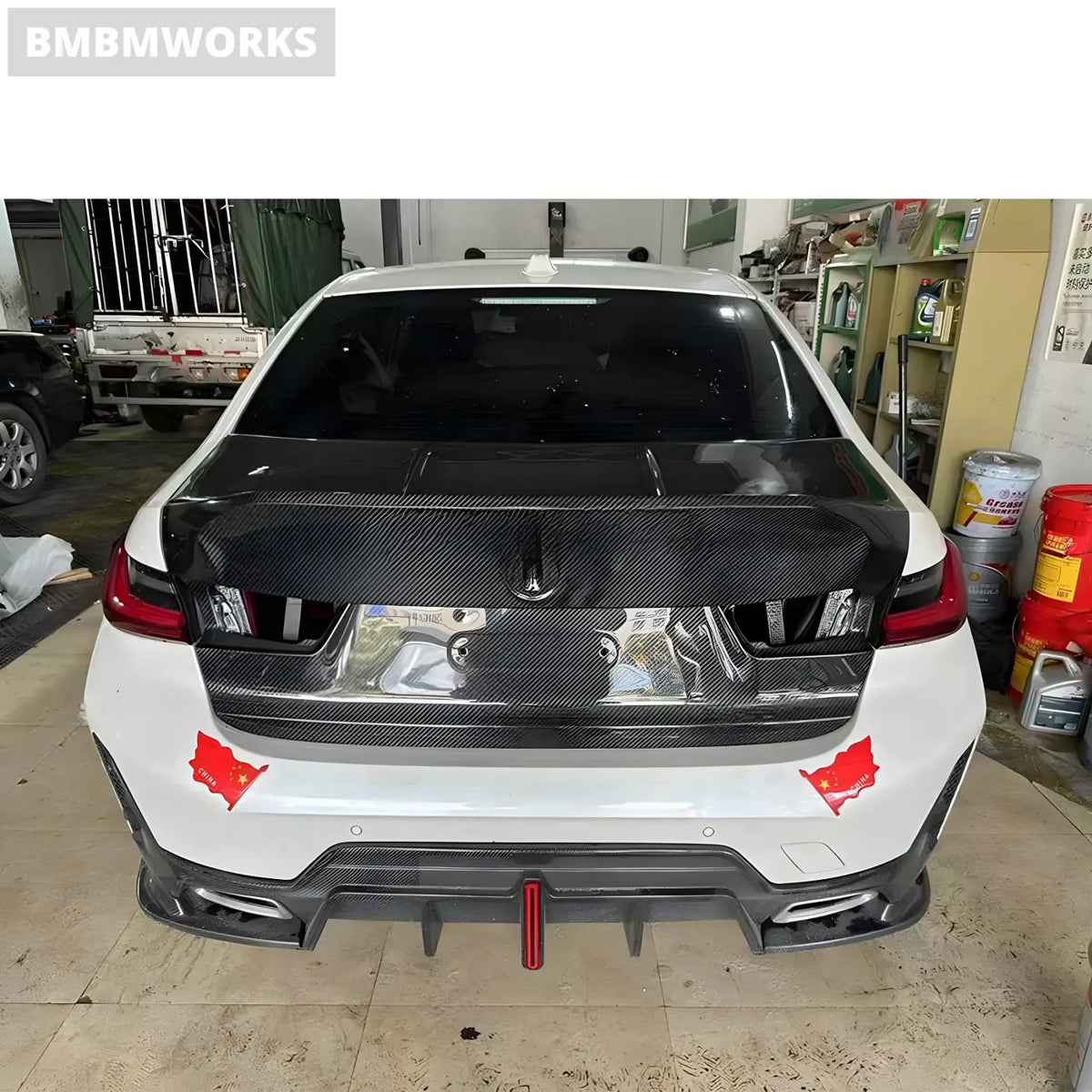 BMW 3 Series G20 Carbon Fiber Rear Trunk Cover (2019-2022) Body Kits & Performance 2