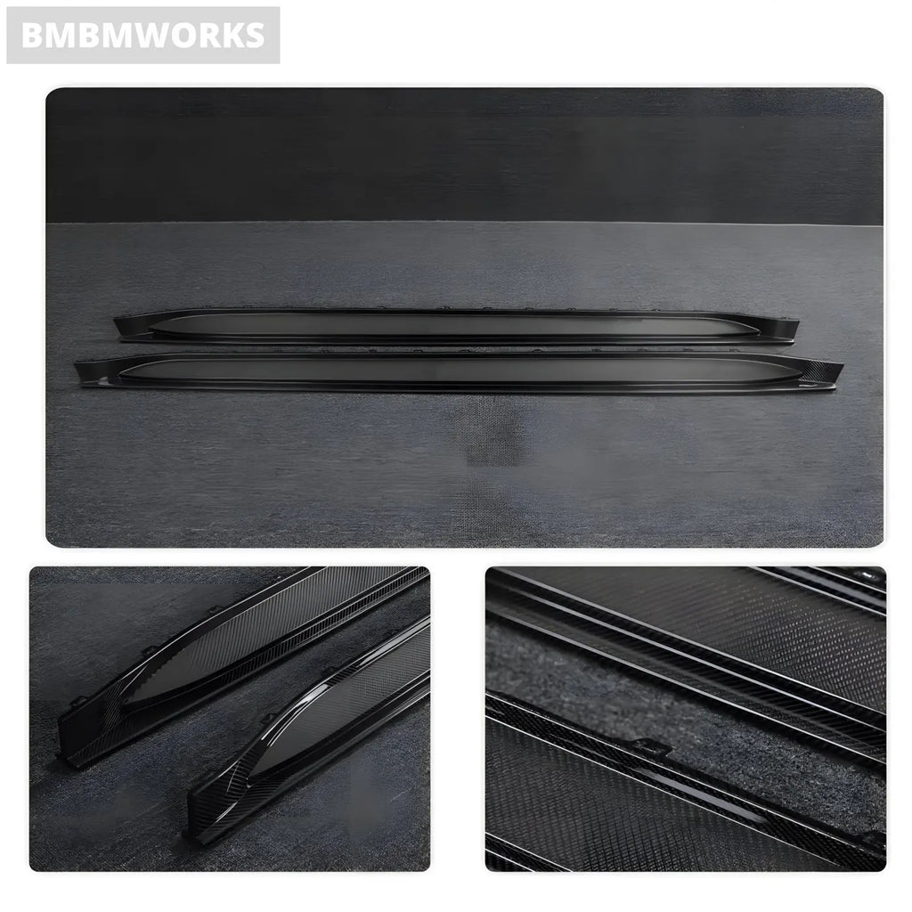 BMW 3 Series G80 M3 Carbon Fiber Side Skirts Extension Lip (2019-2022) Body Kits & Performance 4