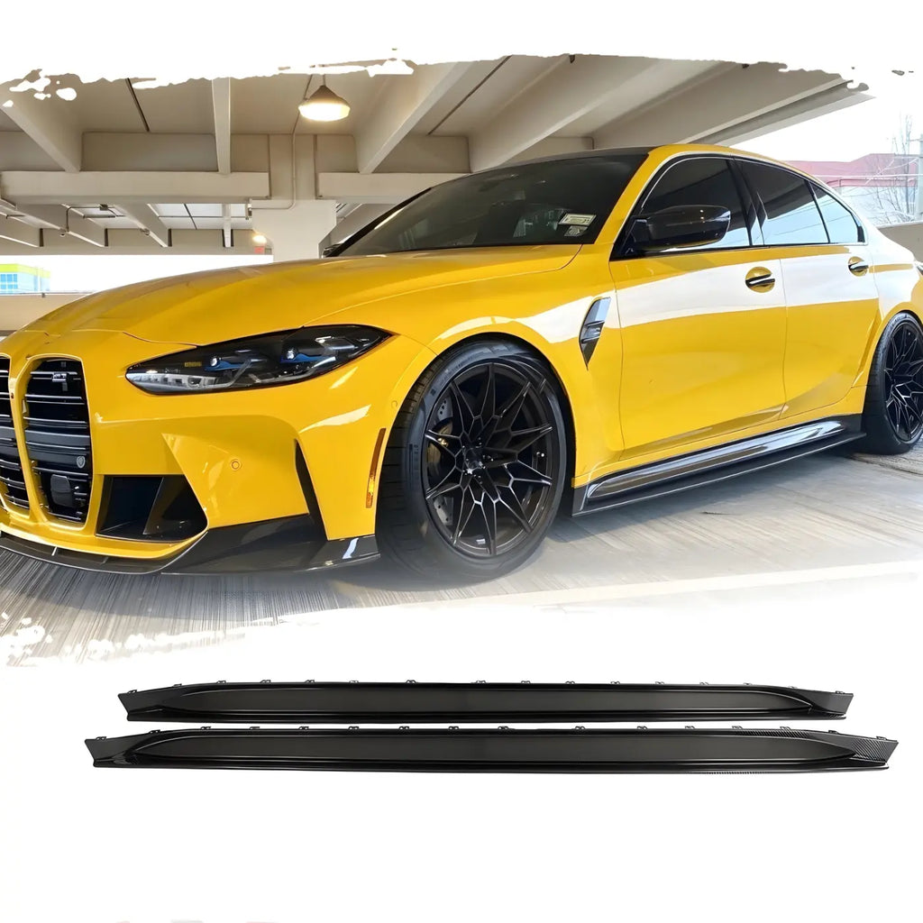 BMW 3 Series G80 M3 Carbon Fiber Side Skirts Extension Lip (2019-2022) Body Kits & Performance 4