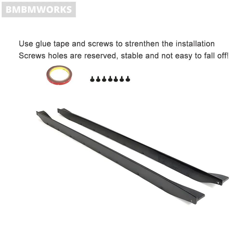 BMW 3 Series G80 M3 Carbon Fiber Side Skirts Extension Lip (2019-2022) Body Kits & Performance 4