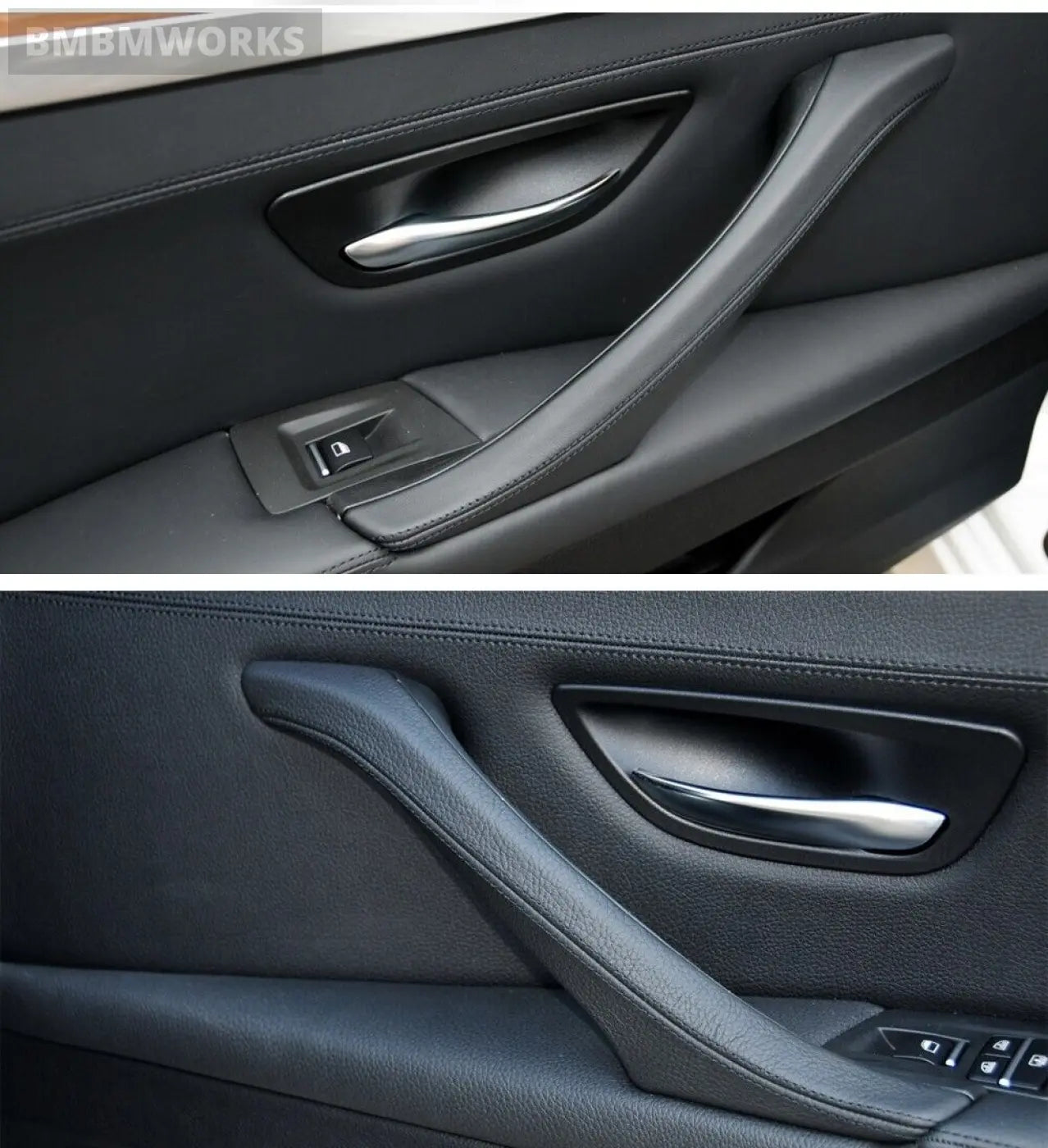 Bmw 5 F10 Interior Passenger Right Door Leather Handle Assembly 51417225852